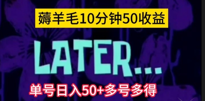 美团薅羊毛玩法，单号日入50 多号多得【仅揭秘】