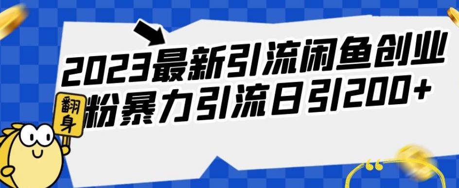 2023最新引流闲鱼创业粉暴力引流日引200 【揭秘】