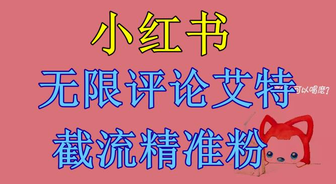 小红书无限评论艾特截流精准粉（软件 教程）