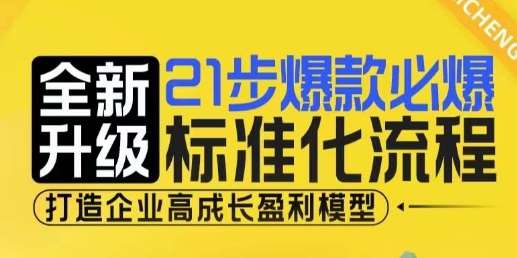 21步爆款必爆标准化流程，全新升级，打造企业高成长盈利模型