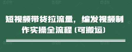 短视频带货拉流量，编发视频制作实操全流程(可搬运)