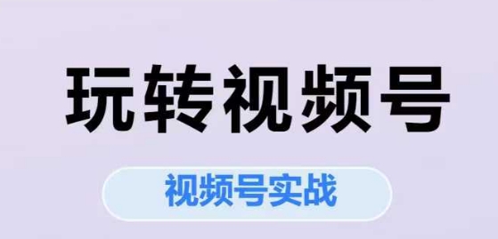 玩转视频号，视频号实战系列课